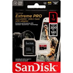 SanDisk Extreme PRO microSDXC 1TB - A2 C10 V30 UHS-I U3 + SD Adapter