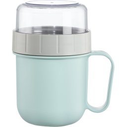 Купа за зърнени храни Xavax To Go, 2 отделения, 500 + 200 ml, пастелно синьо/сиво