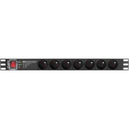 Филтър Lanberg power distribution unit (PDU) PRO 19" 1U 16A 2M 7X FRENCH OUTLETS SPD-3MP Black