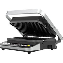 Contact grill;220-240V 2000W;Six program for beef, fish, chicken, sausage, humburg, baconReversible grill plate with non-stick c