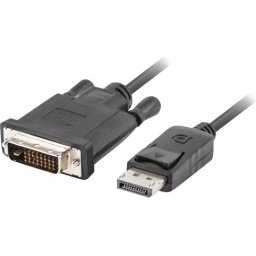 Кабел Lanberg display port (M) V1.2 -> DVI-D (M) (24+1) cable 1m, dual link, black