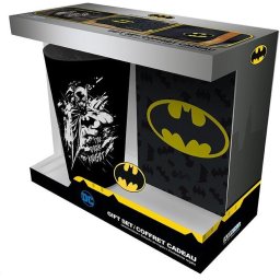 Комплект ABYSTYLE DC COMICS - Pck XXL glass + Pin + Pocket Notebook "Batman", Черен