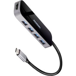 AXAGON HMC-6H4A - Multi port USB-C hub, HDMI, USB-A outputs
