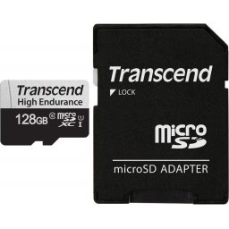 Памет Transcend High Endurance microSDXC 128GB + adapter