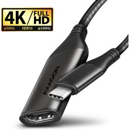 AXAGON RVC-HI2M USB-C -> HDMI 2.0 adapter 4K/60Hz Aluminum, 25cm cable