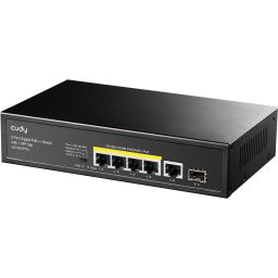 Суич Cudy GS1005PTS1 - 5 портов, Gigabit PoE+