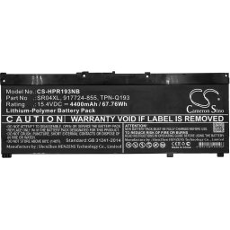 Батерия за лаптоп HP Omen 15-ce000ng; Pavilion 15-CE015DX SR04XL LiPo 15,4V 4400mAh CAMERON SINO