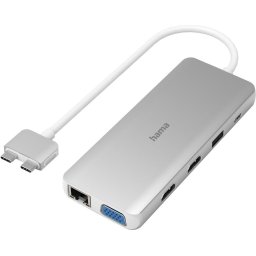 Hama USB-C Hub, "Connect2Mac", Multiport за Apple MacBook Air & Pro, 12 порта
