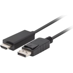 Кабел Lanberg display port (M) V1.1 -> HDMI (M) cable 1.8m, black