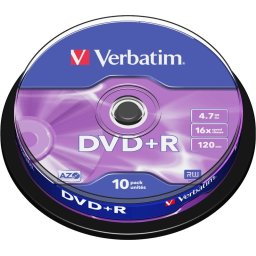Медия Verbatim DVD+R AZO 4.7GB 16X MATT SILVER SURFACE (10 PACK)