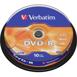 Медия Verbatim DVD-R AZO 4.7GB 16X MATT SILVER SURFACE (10 PACK)