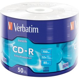 Медия Verbatim CD-R 700MB 52X EXTRA PROTECTION WRAP (50 PACK)