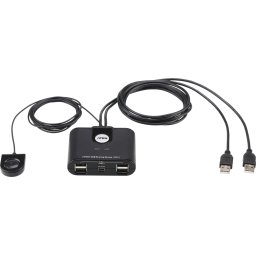 KVM Превключвател ATEN US224, 2 компютъра към 4 USB периферни устройства