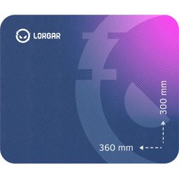 Lorgar Main 133, Gaming mouse pad, High-speed surface, Purple anti-slip rubber base, size: 360mm x 300mm x 3mm, weight 0.2kg