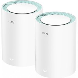Безжичен рутер Cudy M1300, 2-pack, AC1200 Dual Band, 2.4/5 GHz, 300 - 867 Mbps
