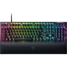 Razer BlackWidow V4 Mechanical Gaming Keyboard, US Layout, Green Switch, Razer Chroma™ RGB, 6 Macro Keys, Lubricated Stabilizers