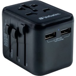 Адаптер Verbatim UTA-01 Universal Travel Adapter with 2 x USB-A ports