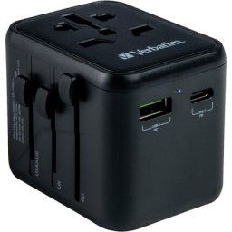 Адаптер Verbatim UTA-02 Universal Travel Adapter with USB-C PD 20W