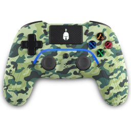 Безжичен геймпад Spartan Gear Aspis 4, за PC и PS4, Green Camo
