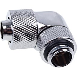Фитинг Alphacool Eiszapfen, Удължител, 90°, 13/10mm, G1/4, Сребрист