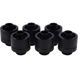 Фитинг Alphacool Eiszapfen, Удължител, 16/10mm, G1/4, Черен мат, 6 броя