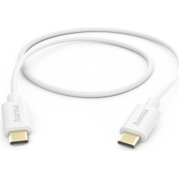 HAMA Кабел за зареждане/данни USB Type-C - USB Type-C, 1.0 m, бял