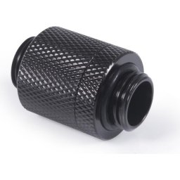 D-Plug Alphacool ES, 20mm, G1/4 AG auf G1/4 AG, Черен мат