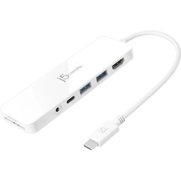 6-портов хъб j5create Mini Dock JCD373, USB, HDMI, SD, 3.5 mm jack