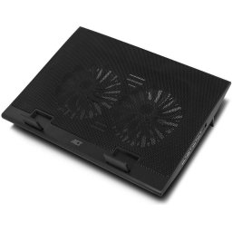 Охладител за лаптоп ACT, До 17", С два вентилатора, USB хъб