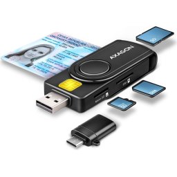 AXAGON CRE-SMP2A Cardreader USB2-A/C,SD,mSD,ID,SIM