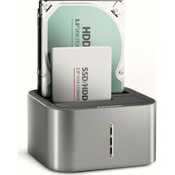 AXAGON ADSA-DC - Dual USB-C 5Gbps docking station for 2x 2.5"/3.5" SATA HDD/SSD