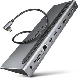 AXAGON HMC-4KX3 USB-C Multiport Dock, 11-port, PD