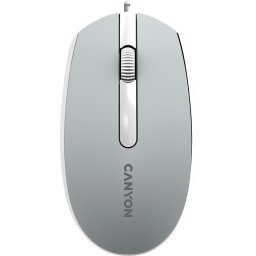 Canyon Wired optical mouse with 3 buttons, DPI 1000, with 1.5M USB cable,Dark grey, 65*115*40mm, 0.1kg