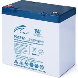 Оловна Гелова Батерия за соларни системи RITAR (DG12-55) 12V/55Ah - 229x138x211 mm