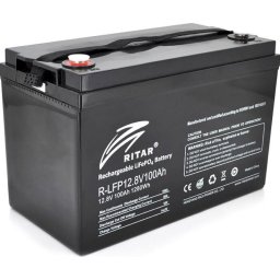 Литиево йонна Батерия за соларни системи RITAR LFP12.8V100AH 12V/100Ah - 330x172x214 mm