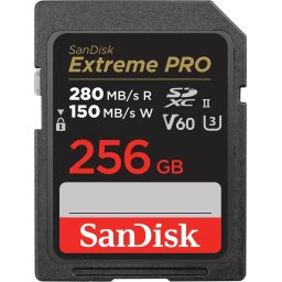 SanDisk Extreme PRO SDXC 256GB, V60 UHS-II