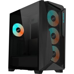 Кутия Gigabyte C301 Black V2, Tempered Glass, Mid-Tower, RGB Fusion