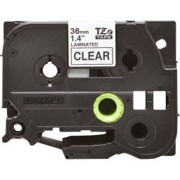 BROTHER TZE161 36mm BLACK ON CLEAR