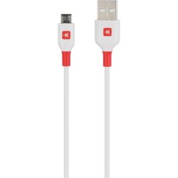 Кабел Skross, micro-USB - USB-A 2.0 мъжко, 1.2м, Бял