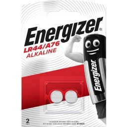 Бутонна микроалкална батерия LR-44 /AG13/ 2бр. 1,55V в опаковка ENERGIZER