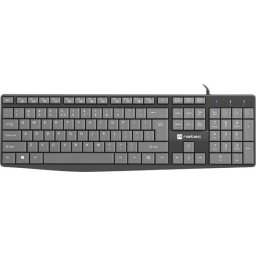 Клавиатура Natec keyboard Nautilus SLIM Black-Grey US layout