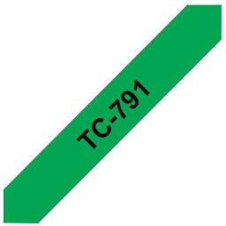 BROTHER P-Touch TC-791 black on green 9mm