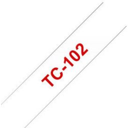 BROTHER P-Touch TC-102 red on clear 12mm
