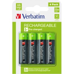 Батерия Verbatim RECHARGEABLE BATTERY AA 4 PACK / HR6