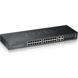 Суич ZyXEL GS-2220-28, 24 портов Layer2+, 24x Gigabit + 4x Gigabit combo (RJ45/SFP), управляем