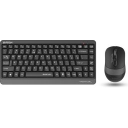 Комплект клавиатура и мишка A4TECH Fstyler F1110Q, Безжичен, Сива