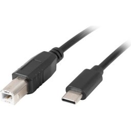Кабел Lanberg USB-C (M) -> USB-B (M) 2.0 ferrite cable 1.8m, black