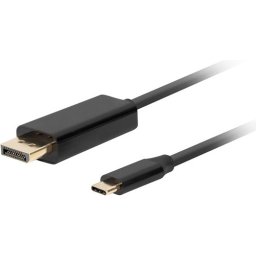 Кабел Lanberg USB-C (M) -> Displayport(M) 1.2 4K 60hz cable 3m, black