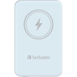 Външна батерия Verbatim MCP-5BE Power Pack 5000 mAh with UBS-C® PD 20W / Magnetic Wireless Charging 15W Blue