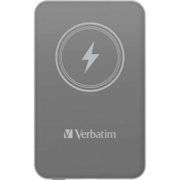 Външна батерия Verbatim MCP-5GY Power Pack 5000 mAh with UBS-C® PD 20W / Magnetic Wireless Charging 15W Grey